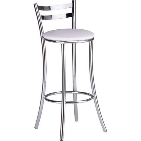 Banqueta Alta em Aço com Encosto