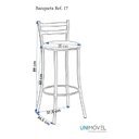 Ver imagem 3 de Banqueta Alta em Aço com Encosto 