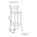 Ver imagem 3 de Banqueta Alta em Aço com Encosto Branco/Cromado
