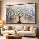 Ver imagem 1 de Quadro Abstrato Árvore da Vida - Sonhos que Florescem