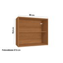 Ver imagem 3 de Armário Aéreo Cozinha Modulado Ciela R644 com 2 Portas 80cm Canela-azul - Kappesberg