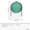 Ver imagem 5 de Vaso Decorativo de Vidro Verde 10x10x10cm Enfeite Sala Mesa Estante Aparador