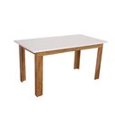 Ver imagem 3 de Conjunto Mesa Luiza Retangular com 6 Cadeiras Melina Asgard Bege Freijó e Off