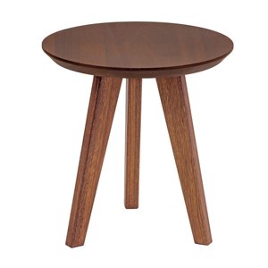 Mesa Lateral Média Vertice em Madeira 45cm X 45cm X 47cm Ecograndis Nozes