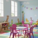 Ver imagem 2 de Jogo 6 Cadeiras Infantil de Plástico Tramontina Vice Brincar Brinquedoteca Escola Creche Rosa