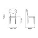 Ver imagem 3 de Jogo 6 Cadeiras Infantil de Plástico Tramontina Vice Brincar Brinquedoteca Escola Creche Rosa