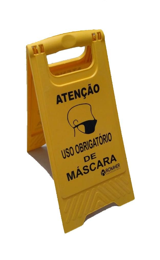 Placa Sinalizadora Uso Obrigatório de Máscara Rohmer mascara - 1