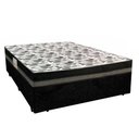 Ver imagem 1 de Cama Box Casal Suede + Colchão Ortobom Iso Dupla Face 60x138x188 Preto