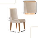 Ver imagem 3 de Mesa de Jantar Eloise 90cm Tampo Mdf Laminado com 4 Cadeiras Lisboa Moderna Mobilia