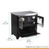 Fogão a Lenha com Forno D 85 Cm Chapa Vitrocerâmica Caixa Lenha Aço Inox Preto - Hidro - 2