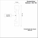 Ver imagem 3 de Rodapé de MDF 7CMX15MMX2,40m com Friso 702 Cinza/Frisado Moldufama