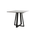 Ver imagem 2 de Conjunto Mesa Jantar Mônaco Premium 90cm com 4 Cadeiras Estofadas para Sala Cozinha - Branco/preto