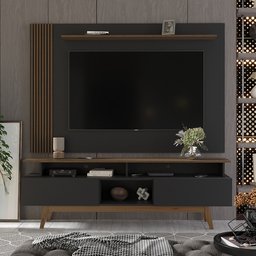 Rack com Painel Ripado para Tv até 70 Polegadas 2 Gavetas Grécia 180cm - 5