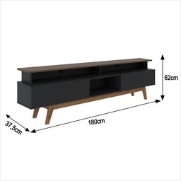 Rack com Painel Ripado para Tv até 70 Polegadas 2 Gavetas Grécia 180cm - 3