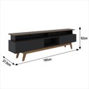 Ver imagem 3 de Rack com Painel Ripado para Tv até 70 Polegadas 2 Gavetas Grécia 180cm