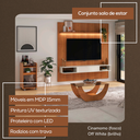 Ver imagem 6 de Painel Tv 75 Pol Mesa de Centro e Aparador Bar Bbo3 Cinamomo Arly