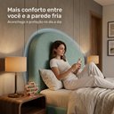 Ver imagem 6 de Cabeceira Cama Box Queen Colli 160cm Estofada Orgânica Moderna Bouclê Verde Menta - Desk Design
