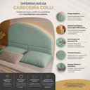 Ver imagem 3 de Cabeceira Cama Box Queen Colli 160cm Estofada Orgânica Moderna Bouclê Verde Menta - Desk Design