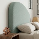 Ver imagem 1 de Cabeceira Cama Box Queen Colli 160cm Estofada Orgânica Moderna Bouclê Verde Menta - Desk Design