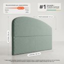 Ver imagem 4 de Cabeceira Cama Box Queen Colli 160cm Estofada Orgânica Moderna Bouclê Verde Menta - Desk Design
