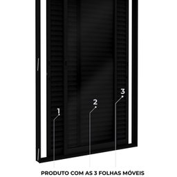 Porta Balcão de Alumínio de Correr Lateral 3 Folhas Móveis 215x160cm Lucasa Ideale - 6