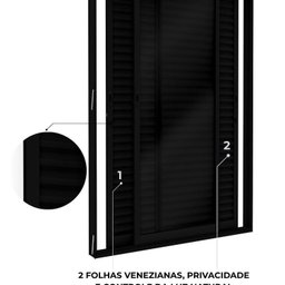 Porta Balcão de Alumínio de Correr Lateral 3 Folhas Móveis 215x160cm Lucasa Ideale - 5