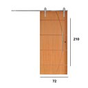 Ver imagem 3 de Porta Correr 5 Trilho Soft Aparente Puxador Tubo 80cm 72cm X 210cm Belíssima Rodam Abertura Esquerda