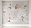 Ver imagem 1 de Papel de parede infantil balãozinha menina para quarto de bebê M² PP40