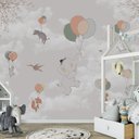 Ver imagem 3 de Papel de parede infantil balãozinha menina para quarto de bebê M² PP40