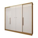 Ver imagem 3 de Guarda-roupa Solteiro Adam 4 Portas 2 Gavetas Marrocos/off White - Panorama Móveis