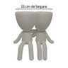 Vaso 3d Abraço Suculentas Decoração 15cm Robert Plant Decorativo Branco - 4