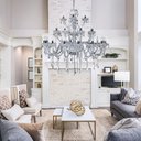 Ver imagem 2 de Lustre Candelabro Cristal Legítimo Maria Tereza Nice 28 Lâmpadas E14 Cristal Transparente