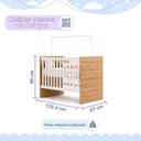 Ver imagem 7 de Berço com Suporte Mosquiteiro 100% MDF Life Marrom/Branco/Madeirado Ypê