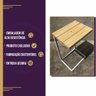 Mesa de Apoio Para Sofá Estilo Industrial Pinus com Branco - 11