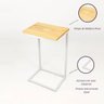Mesa de Apoio Para Sofá Estilo Industrial Pinus com Branco - 9
