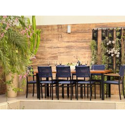 Conjunto Mesa 8 Caderias Área Externa 2,0x0,90m Brisa Náutica - Solara Móveis - 2