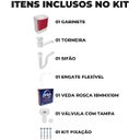 Ver imagem 2 de Gabinete 02 Portas Suspenso para Banheiro com Lavatório + Torneira + Engate Flexível + Veda Rosca