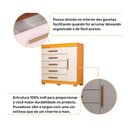 Ver imagem 3 de Cômoda Solteiro Rayane 1 Porta e 5 Gavetas C/ Sapateira Cinamomo - Acp