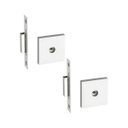 Ver imagem 1 de Fechadura Trava de Segurança Tetra Dupla Auxiliar Pado Quadrada Inox Polido