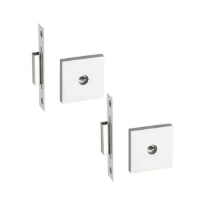 Fechadura Trava de Segurança Tetra Dupla Auxiliar Pado Quadrada Inox Polido