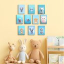 Ver imagem 4 de Kit 10 Placas MDF Infantil Bichinhos Floresta Natureza A4