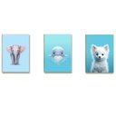 Ver imagem 6 de Kit 10 Placas MDF Infantil Bichinhos Floresta Natureza A4