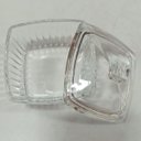 Ver imagem 2 de Potiche Decorativo de Cristal Transparente 6x8x8cm Tampa Enfeite Sala Mesa