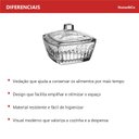 Ver imagem 7 de Potiche Decorativo de Cristal Transparente 6x8x8cm Tampa Enfeite Sala Mesa