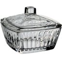 Ver imagem 1 de Potiche Decorativo de Cristal Transparente 6x8x8cm Tampa Enfeite Sala Mesa