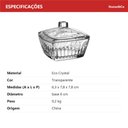 Ver imagem 5 de Potiche Decorativo de Cristal Transparente 6x8x8cm Tampa Enfeite Sala Mesa