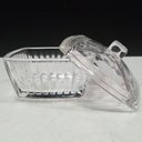 Ver imagem 4 de Potiche Decorativo de Cristal Transparente 6x8x8cm Tampa Enfeite Sala Mesa