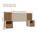 Ver imagem 4 de Cabeceira Ripada Regulável Para Casal Queen King Buriti Off White Lucius Caemmun