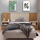 Ver imagem 1 de Cabeceira Ripada Regulável Para Casal Queen King Buriti Off White Lucius Caemmun