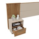 Ver imagem 3 de Cabeceira Ripada Regulável Para Casal Queen King Buriti Off White Lucius Caemmun